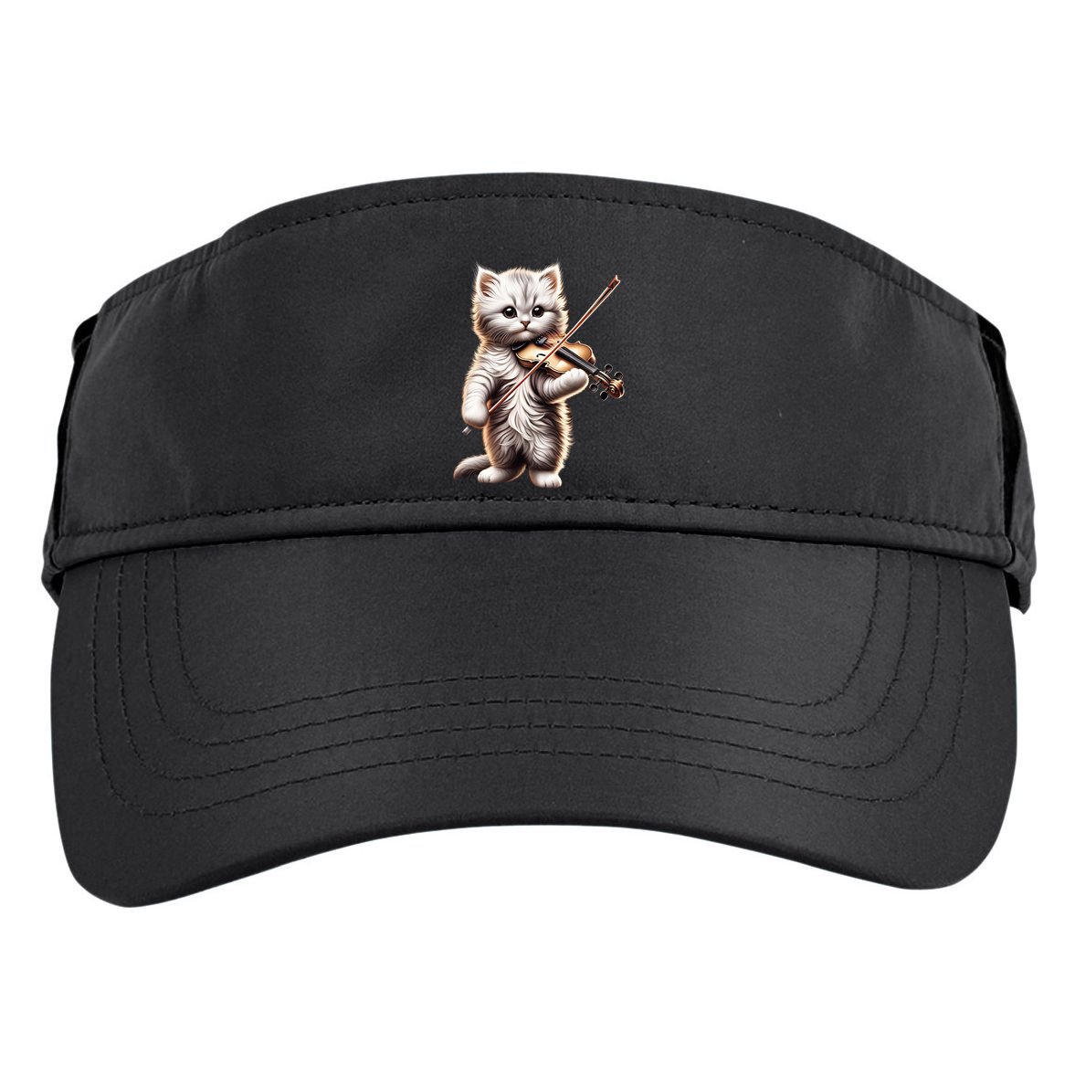 Funny Orchestra Musician Violinist Cute Cat Playing Violin Adult Drive Performance Visor