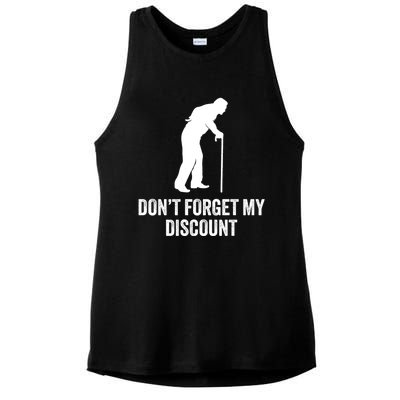 Funny Old Man Gag Old Person Older People Dad Birthday Ladies PosiCharge Tri-Blend Wicking Tank