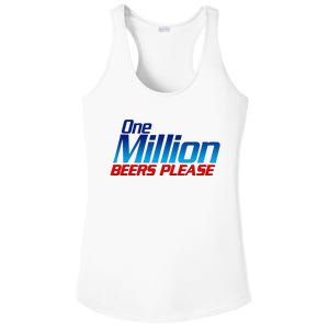 Funny One Million Beers Please Beer Enthusiast Drinking Ladies PosiCharge Competitor Racerback Tank