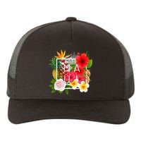 Flowers Of Maui Word Art Hawaiian Island Hawaii Strong Yupoong Adult 5-Panel Trucker Hat