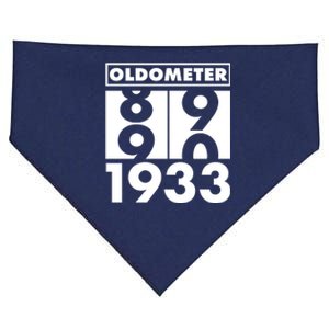 Funny Oldometer Made In 1933 90th Birthday USA-Made Doggie Bandana