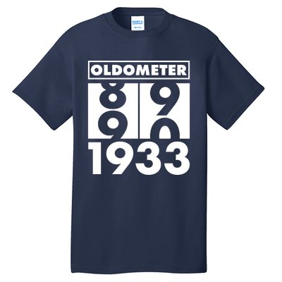 Funny Oldometer Made In 1933 90th Birthday Tall T-Shirt