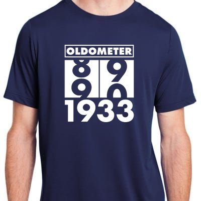 Funny Oldometer Made In 1933 90th Birthday Adult ChromaSoft Performance T-Shirt