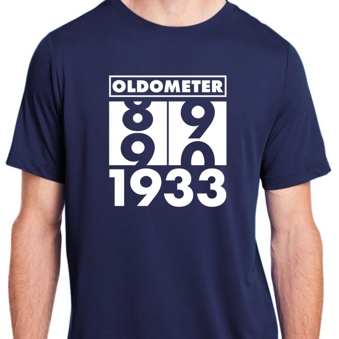 Funny Oldometer Made In 1933 90th Birthday Adult ChromaSoft Performance T-Shirt