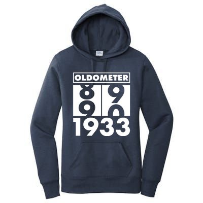 Funny Oldometer Made In 1933 90th Birthday Women's Pullover Hoodie