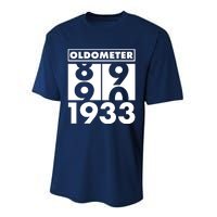 Funny Oldometer Made In 1933 90th Birthday Performance Sprint T-Shirt