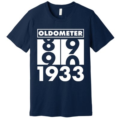 Funny Oldometer Made In 1933 90th Birthday Premium T-Shirt