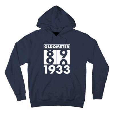 Funny Oldometer Made In 1933 90th Birthday Tall Hoodie