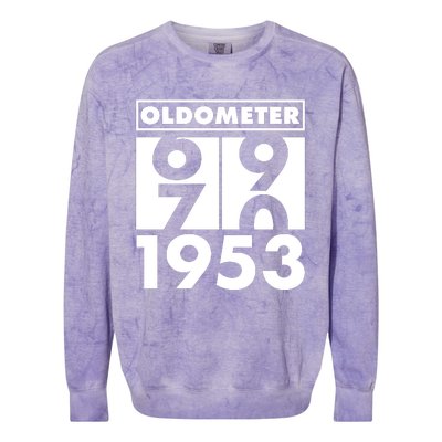 Funny Oldometer Made In 1953 70th Birthday Colorblast Crewneck Sweatshirt