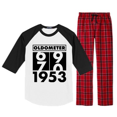 Funny Oldometer Made In 1953 70th Birthday Raglan Sleeve Pajama Set