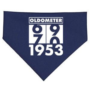 Funny Oldometer Made In 1953 70th Birthday USA-Made Doggie Bandana