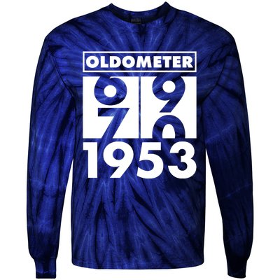 Funny Oldometer Made In 1953 70th Birthday Tie-Dye Long Sleeve Shirt