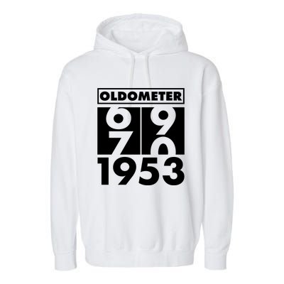 Funny Oldometer Made In 1953 70th Birthday Garment-Dyed Fleece Hoodie