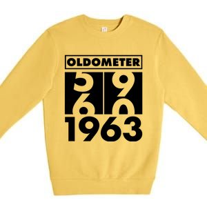 Funny Oldometer Made In 1963 60th Birthday Premium Crewneck Sweatshirt