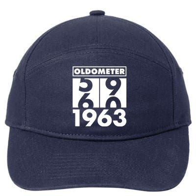 Funny Oldometer Made In 1963 60th Birthday 7-Panel Snapback Hat