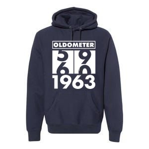 Funny Oldometer Made In 1963 60th Birthday Premium Hoodie