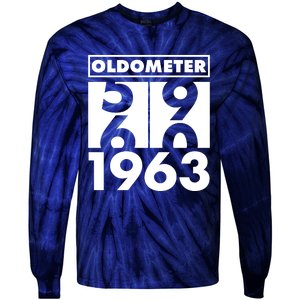 Funny Oldometer Made In 1963 60th Birthday Tie-Dye Long Sleeve Shirt