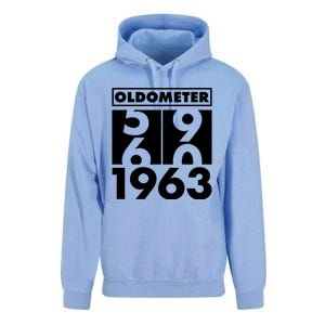 Funny Oldometer Made In 1963 60th Birthday Unisex Surf Hoodie