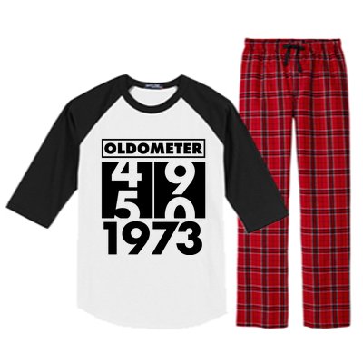 Funny Oldometer Made In 1973 50th Birthday Raglan Sleeve Pajama Set