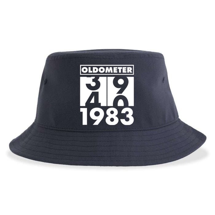 Funny Oldometer Made In 1983 40th Birthday Sustainable Bucket Hat