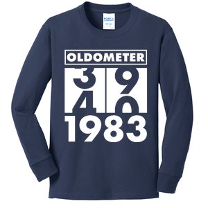 Funny Oldometer Made In 1983 40th Birthday Kids Long Sleeve Shirt