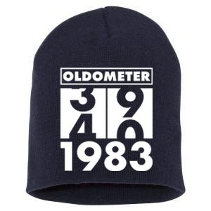 Funny Oldometer Made In 1983 40th Birthday Short Acrylic Beanie