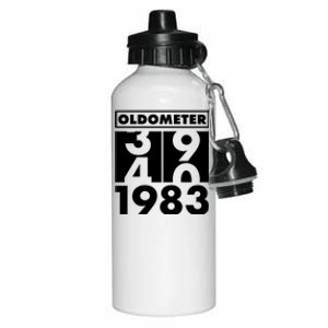 Funny Oldometer Made In 1983 40th Birthday Aluminum Water Bottle