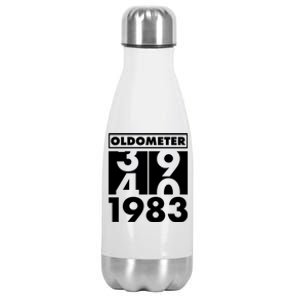 Funny Oldometer Made In 1983 40th Birthday Stainless Steel Insulated Water Bottle