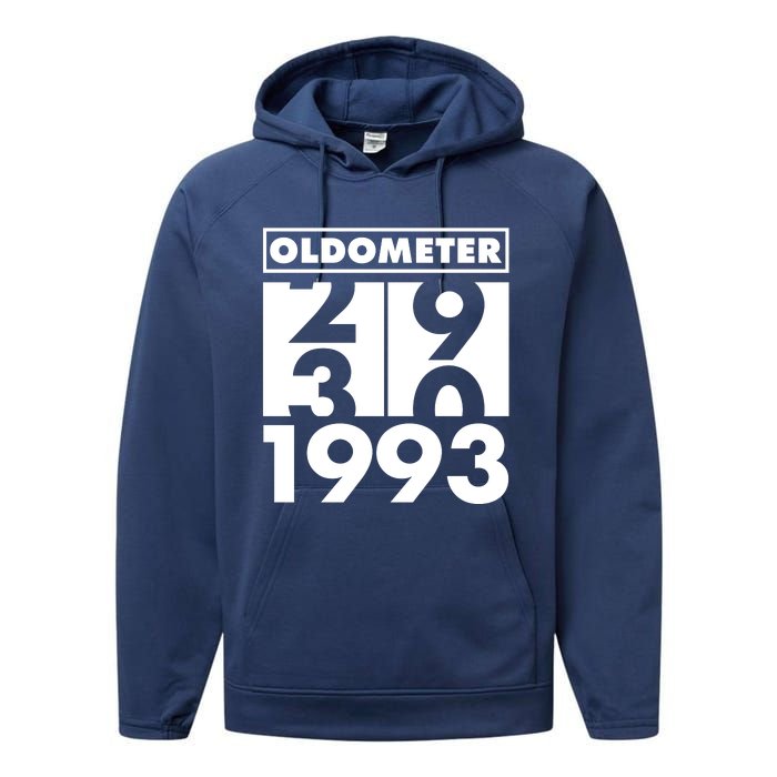 Funny Oldometer Made In 1993 30th Birthday Performance Fleece Hoodie