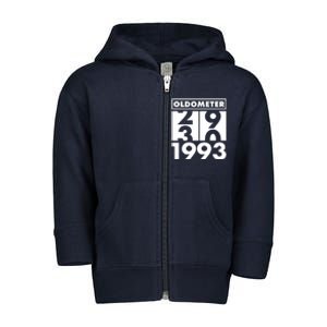 Funny Oldometer Made In 1993 30th Birthday Toddler Zip Fleece Hoodie