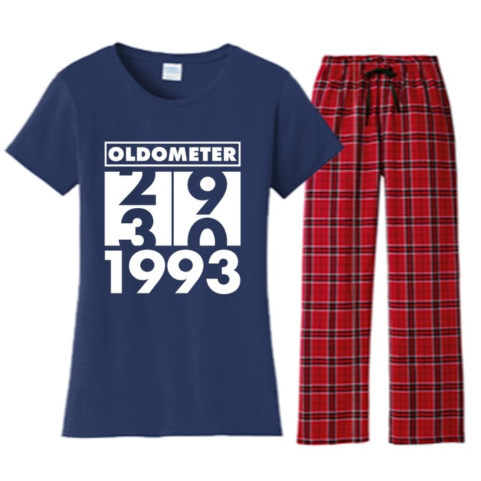 Funny Oldometer Made In 1993 30th Birthday Women's Flannel Pajama Set