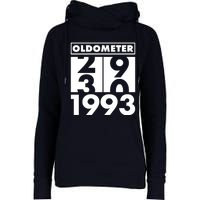 Funny Oldometer Made In 1993 30th Birthday Womens Funnel Neck Pullover Hood