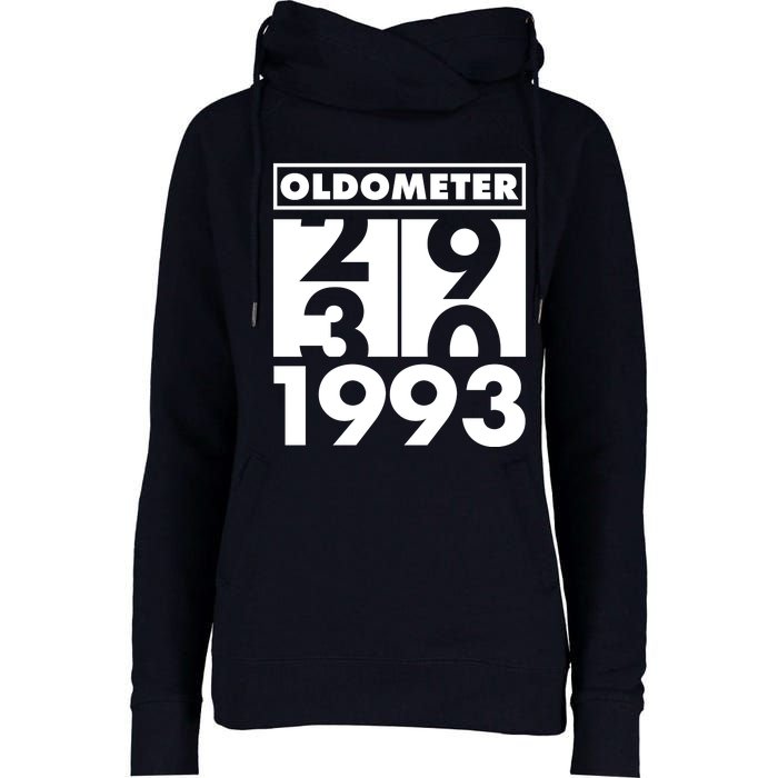 Funny Oldometer Made In 1993 30th Birthday Womens Funnel Neck Pullover Hood