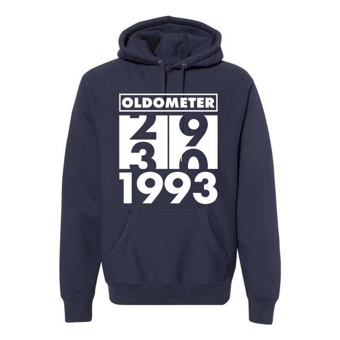 Funny Oldometer Made In 1993 30th Birthday Premium Hoodie