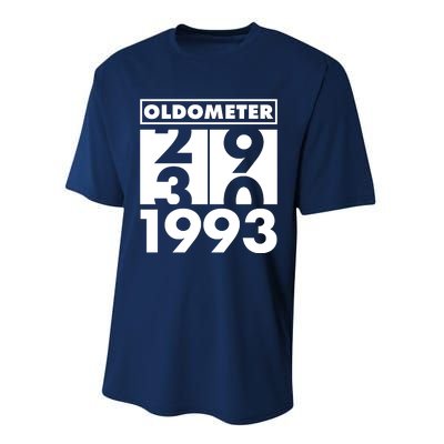 Funny Oldometer Made In 1993 30th Birthday Performance Sprint T-Shirt