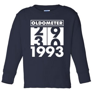 Funny Oldometer Made In 1993 30th Birthday Toddler Long Sleeve Shirt