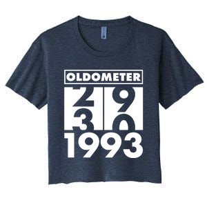 Funny Oldometer Made In 1993 30th Birthday Women's Crop Top Tee