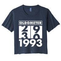 Funny Oldometer Made In 1993 30th Birthday Women's Crop Top Tee