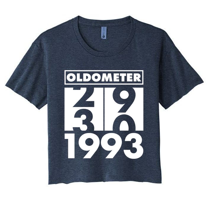 Funny Oldometer Made In 1993 30th Birthday Women's Crop Top Tee