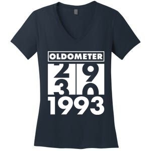 Funny Oldometer Made In 1993 30th Birthday Women's V-Neck T-Shirt