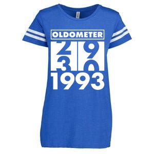 Funny Oldometer Made In 1993 30th Birthday Enza Ladies Jersey Football T-Shirt