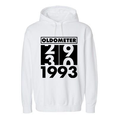 Funny Oldometer Made In 1993 30th Birthday Garment-Dyed Fleece Hoodie