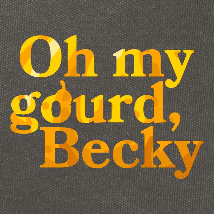 Funny Oh My Gourd Becky Cotton Canvas Backpack