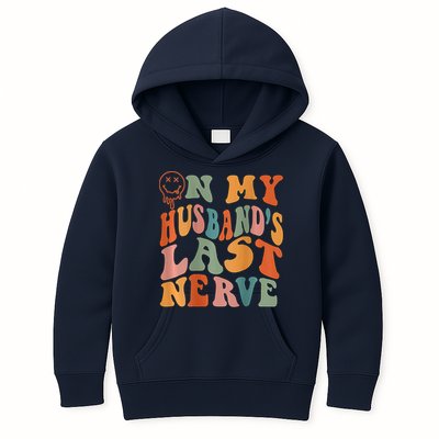 Funny On My Husband's Last Nerve Groovy Kids Hoodie