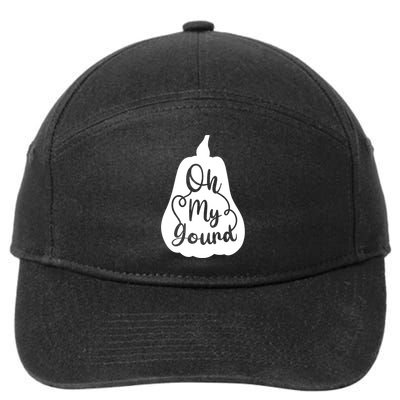 Funny Oh My Gourd Thanksgiving Fall Gift 7-Panel Snapback Hat