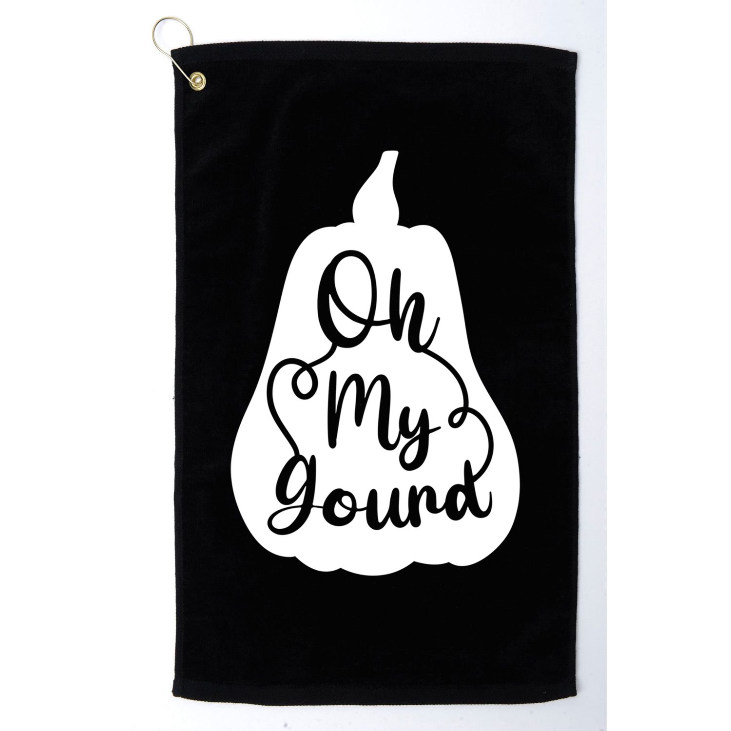 Funny Oh My Gourd Thanksgiving Fall Gift Golf Towel