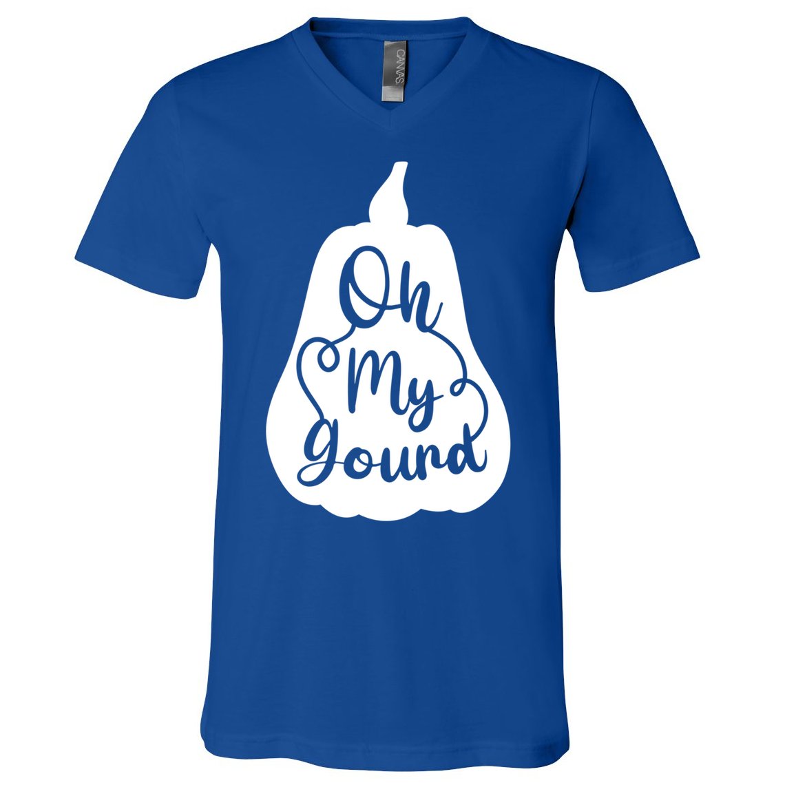 Funny Oh My Gourd Thanksgiving Fall Gift V-Neck T-Shirt