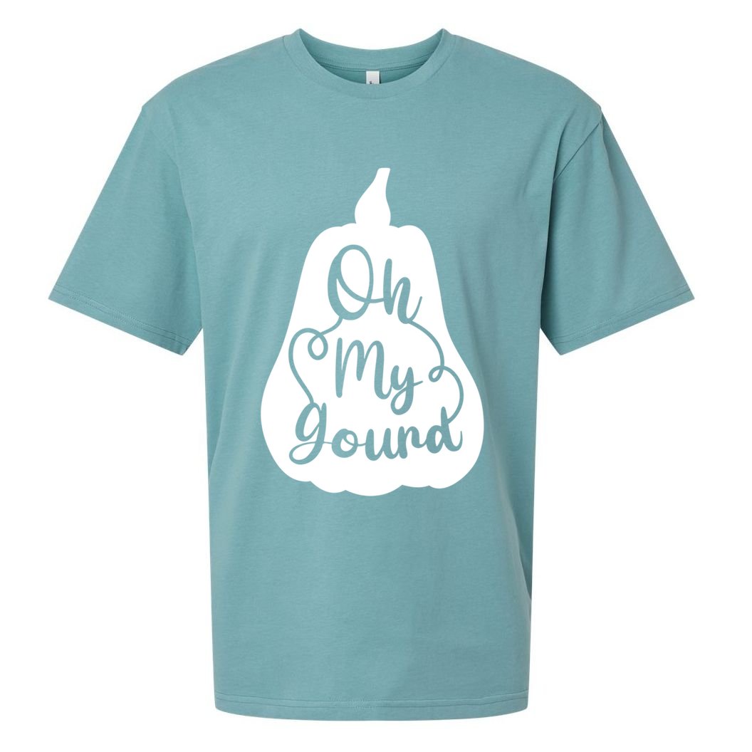 Funny Oh My Gourd Thanksgiving Fall Gift Sueded Cloud Jersey T-Shirt