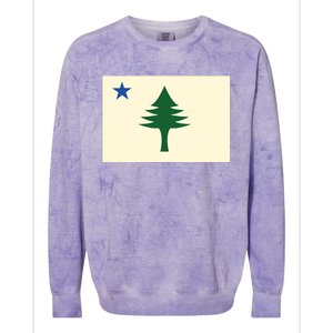 Flag Of Maine 1901 Maine State Flag Pine Tree State Colorblast Crewneck Sweatshirt