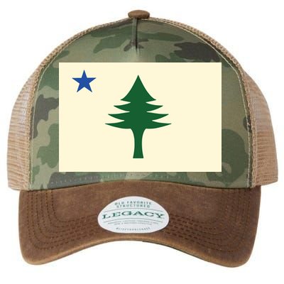 Flag Of Maine 1901 Maine State Flag Pine Tree State Legacy Tie Dye Trucker Hat